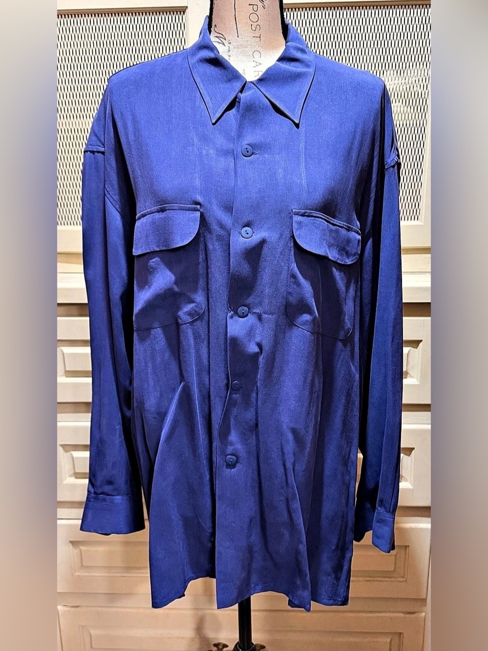 VTG 80s 90s Equipment 100% Washable Silk Blouse